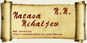 Nataša Mihaljev vizit kartica